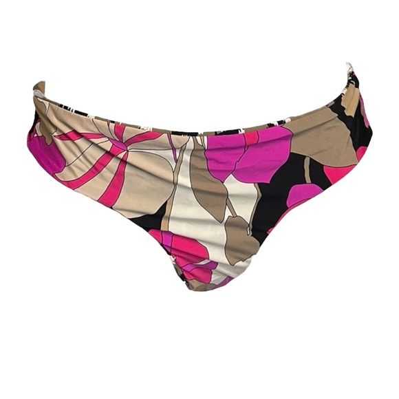 ☀️☀️☀️ Trina Turk Black Bikini Top with Reversible Print Bottoms Size 4 - Picture 5 of 6